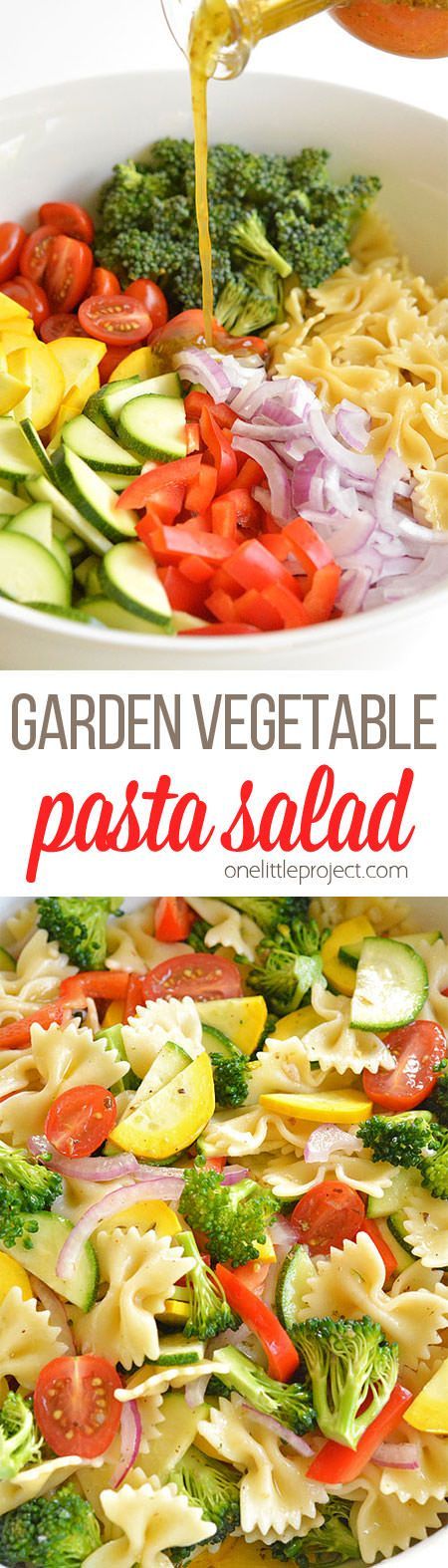 This garden vegetable pasta salad is SO GOOD. It’s loaded with fresh, summer…