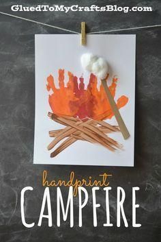 This Handprint Campfire Craft is great for capturing the size of your child and keeping as a momento for when they’ll older.