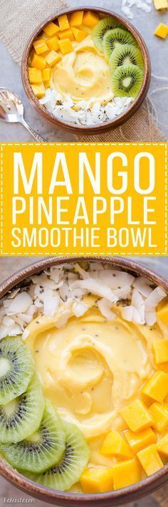 This Mango Pineapple Smoothie Bowl brings the tropics to your breakfast bowl! Customize the toppings on this ultra refreshing &