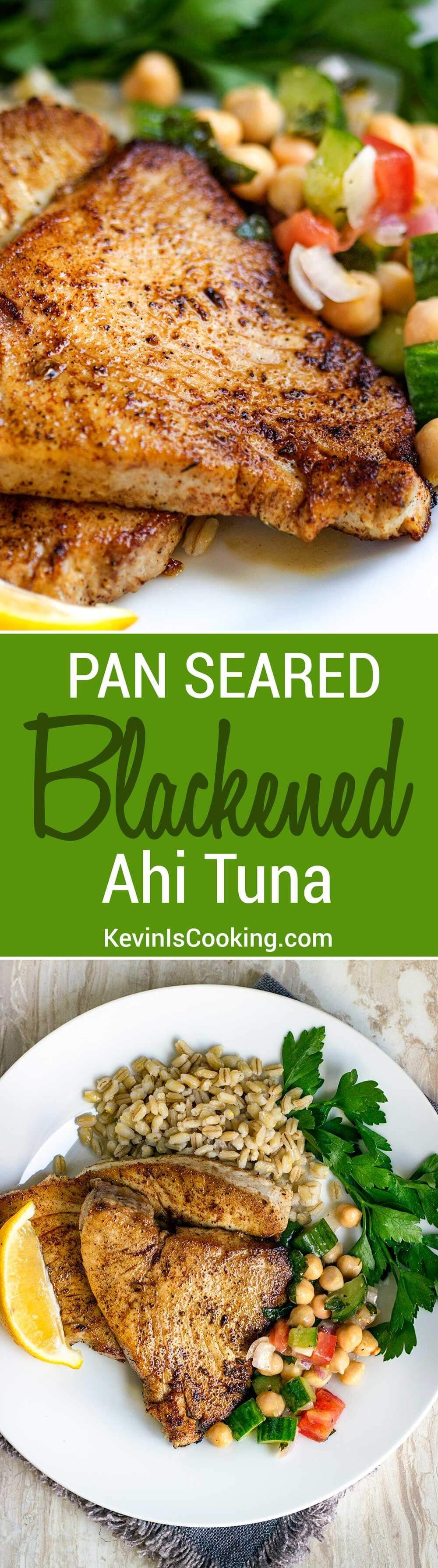 This Pan Seared Blackened Ahi Tuna is a family go to for a quick and healthy dinner. Just the right amount of spice and heat, too!