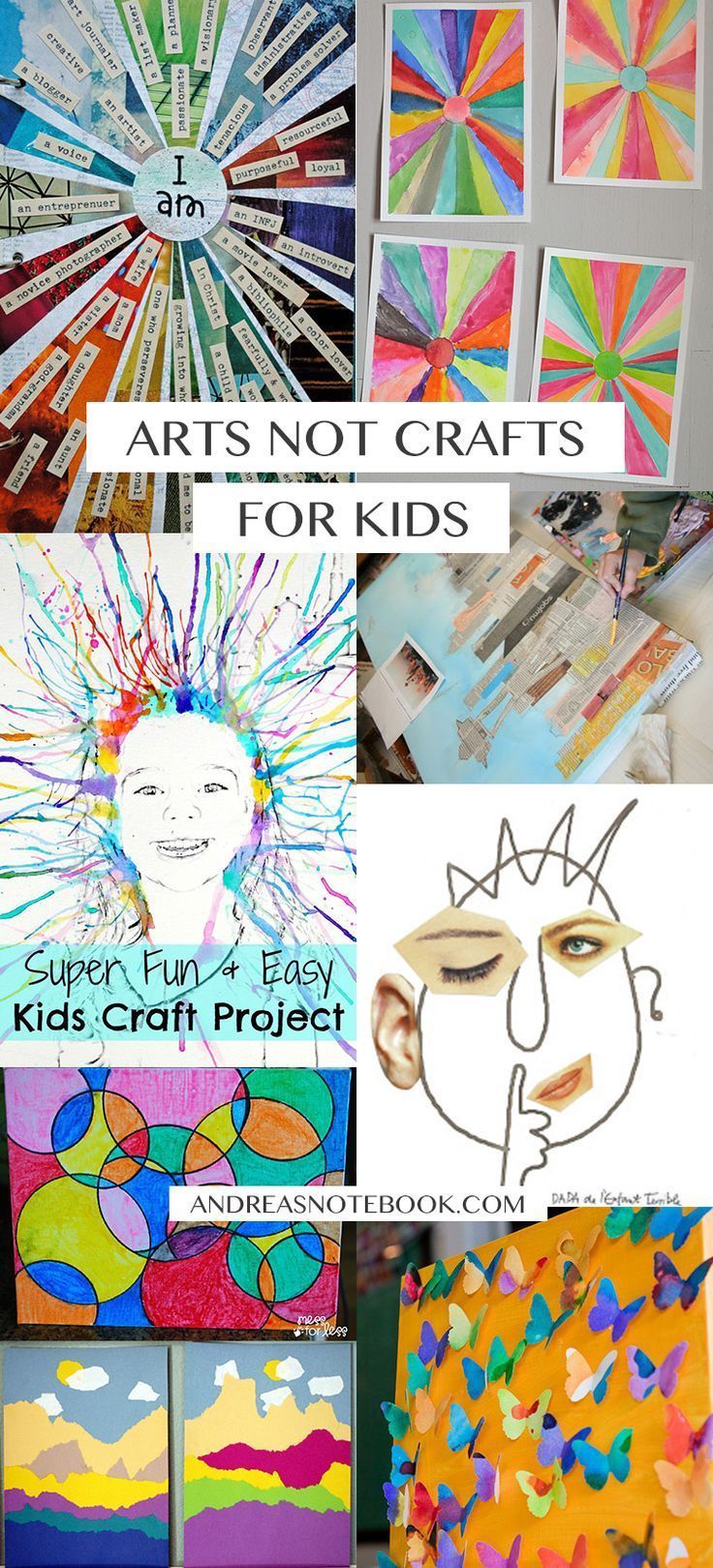 Tired of kid crafts? Introduce them to the arts! Check out this inspiration!