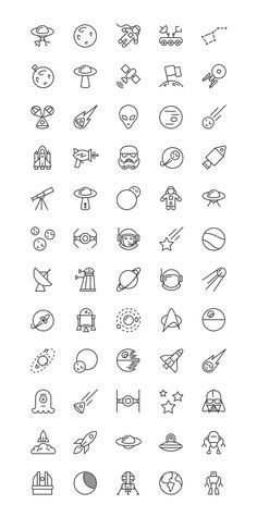 Today’s special freebie is a unique Free Space iOS Line Icons Set. This is an special icon set related to space and astronautics