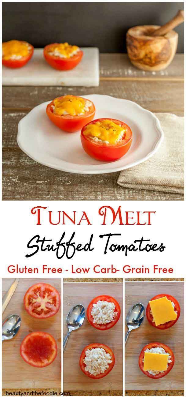 Tuna Melt Stuffed Tomatoes // grain free, low carb, primal