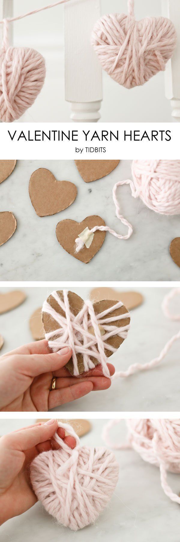 Valentine Yarn Hearts – a perfect craft for the whole family!