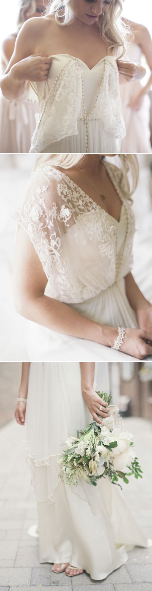 vintage v neck lace boho style wedding dresses