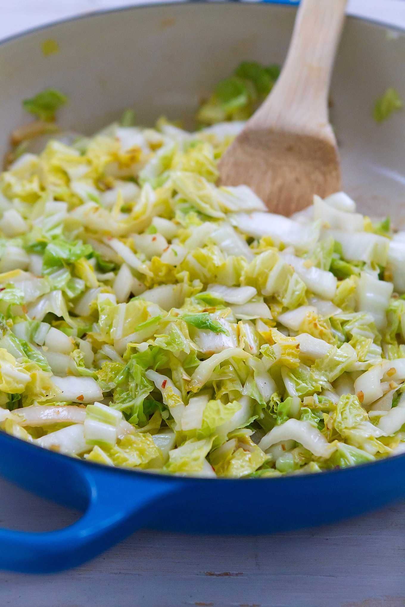 When you need a quick side dish, this 5-minute Spicy Stir-Fried Cabbage comes in handy! from @cookincanuck