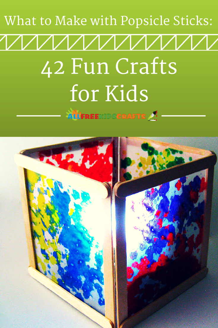 You kids will be amazed at how many different easy crafts for kids they can make with just a simple popsicle stick!
