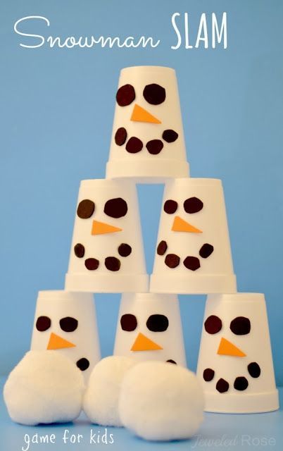 15 Fun Snowman Ideas For Kids But make them penguins with those snowballs