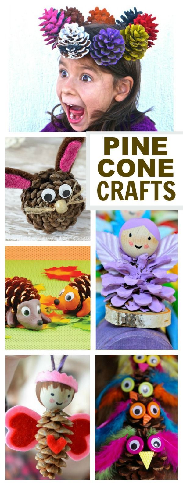 16 AWESOME KIDS CRAFTS USING PINE CONES.  Who knew there were so many neat ways…