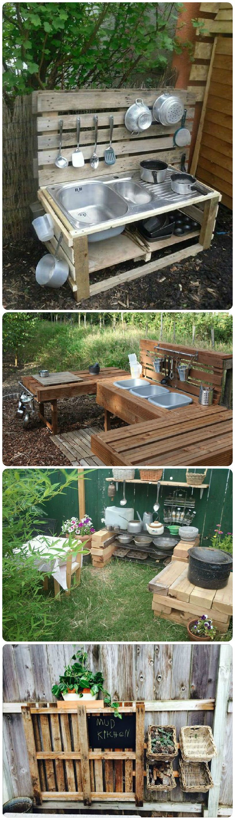 20 mud kitchen ideas Oh what I would have given to had one of these when I was a kid, actually, wouldn’t mind a functioning one