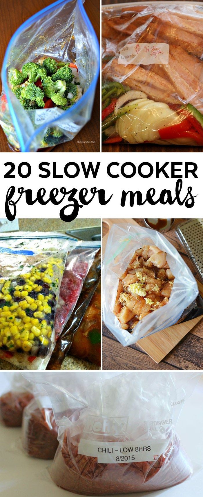 20 slow cooker meals – site has links to each meal