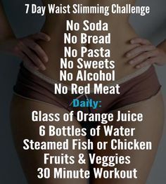 7 Day Waist Slimming Challenge – Are you up for the challenge?