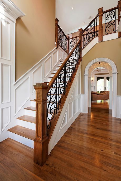 A lovely stairway idea for your two-story saterdesign.com home!