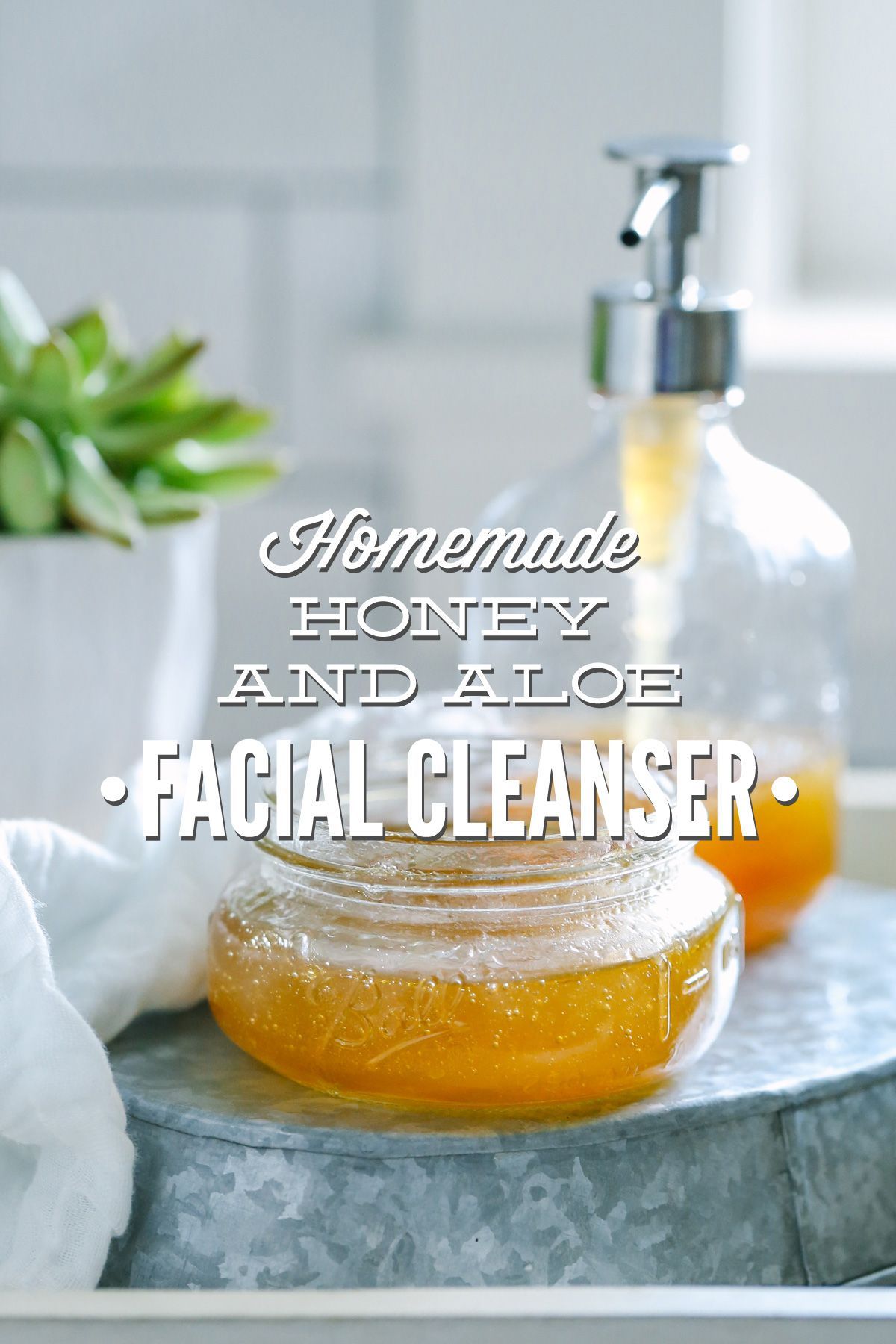 A super easy (three ingredient!) homemade facial cleanser. This homemade facial cleanser is gentle on the skin while providing the