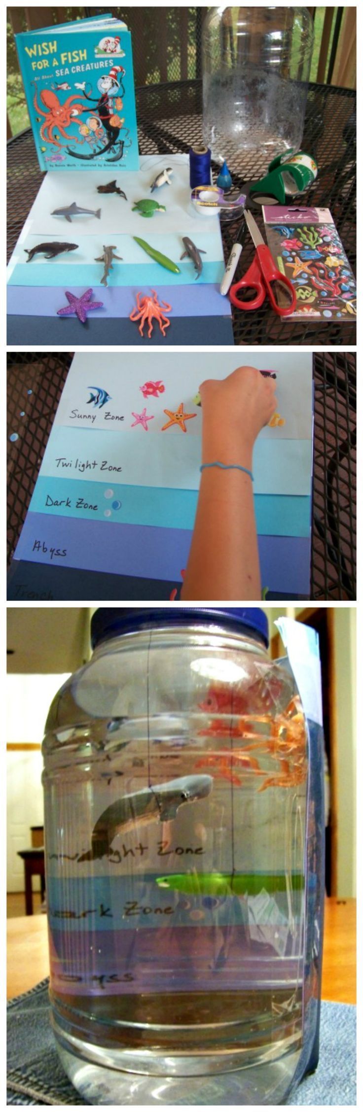 AMAZING STEM activity that teaches kids about ocean zones!  Create your own ocean in a jar with this fun science craft for kids.