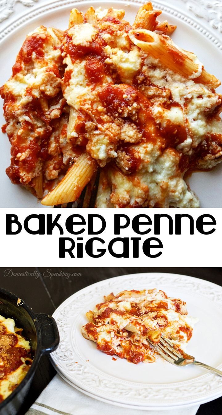 Baked Penne Rigate a delicious and easy pasta dinner for your famly