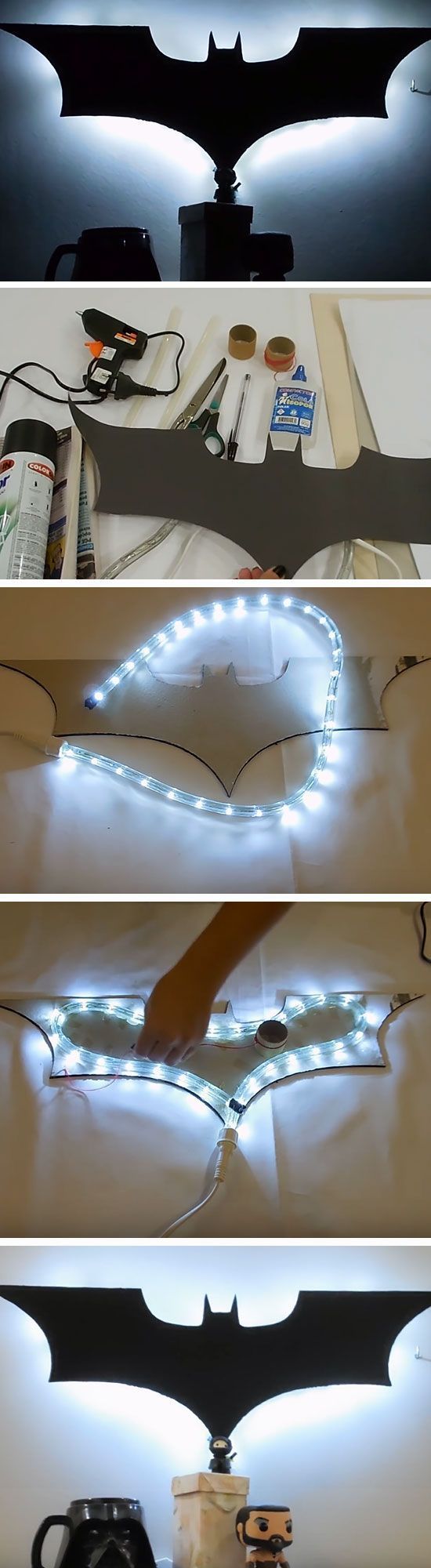 Batman Luminary | 16 DIY Man Cave Decor Ideas for Small Spaces that will rock your world!