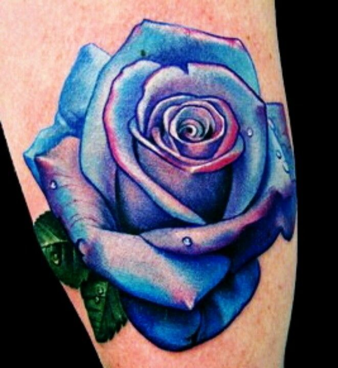 Blue Rose Tattoo Designs And Ideas-Blue Rose Tattoo Meanings And Pictures