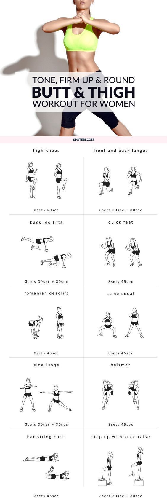 Butt and thigh workout.