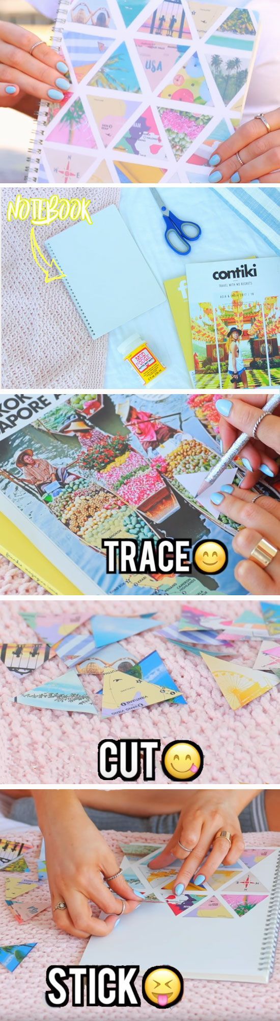 Collage Notebook | DIY School Supplies for Teens Highschool