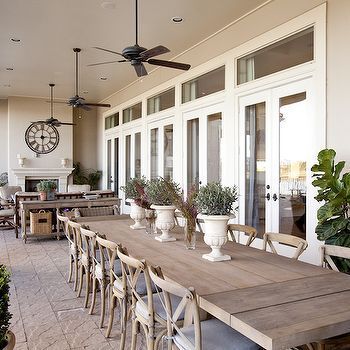 Covered Patio, Transitional, den/library/office, Dodson and Daughter Interior Design