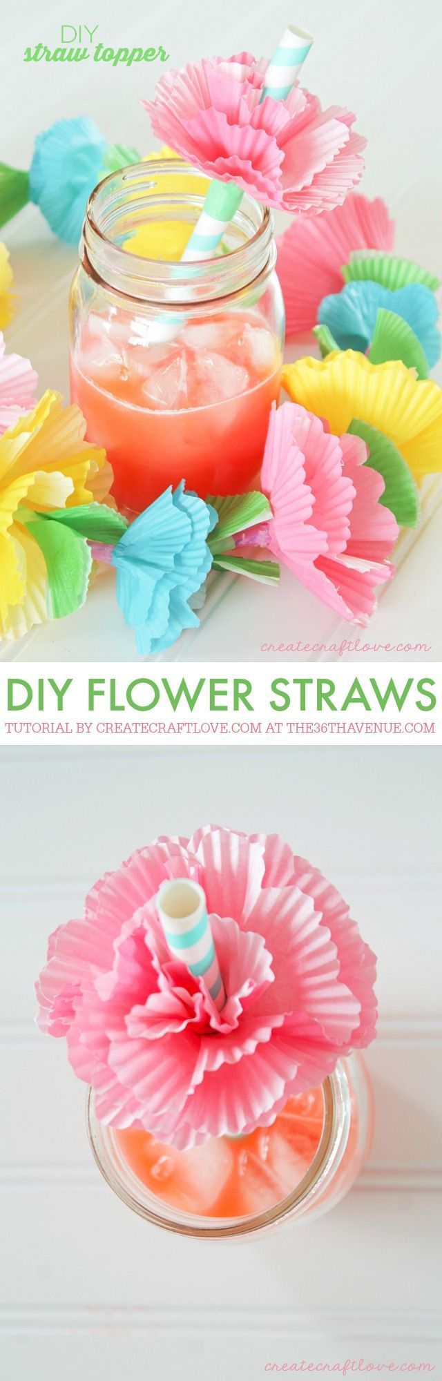 DIY Crafts – Add flare to your next summer gathering with these easy to make DIY Straw Toppers!  via createcraftlove.com for