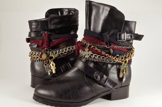 diy: Wrapped Boots- i love boots and this us a way to make them look new