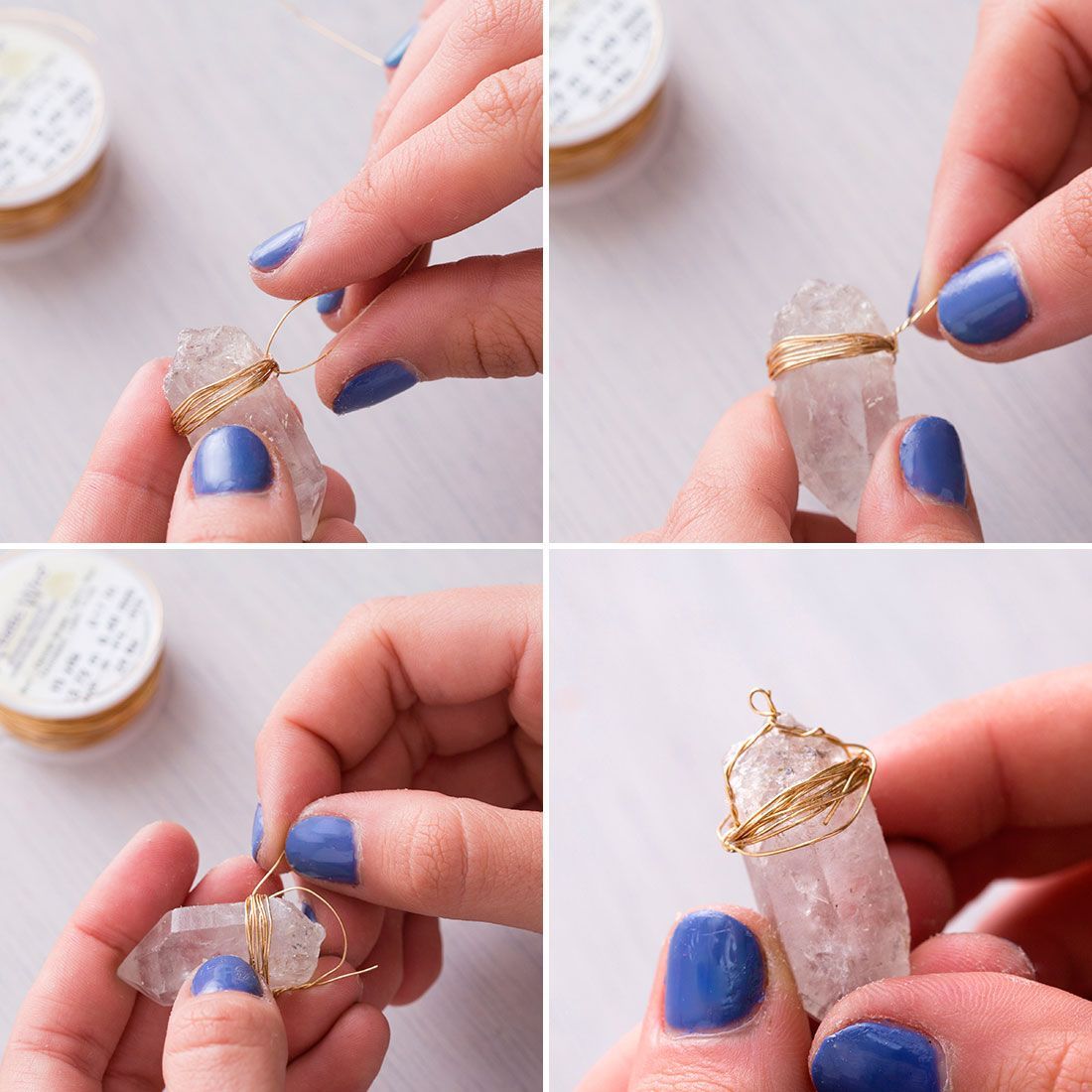 DIY your own quartz necklace with this tutorial.