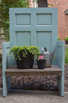 Dumped and Discovered: School’s Out for Summer!  chair from an old door