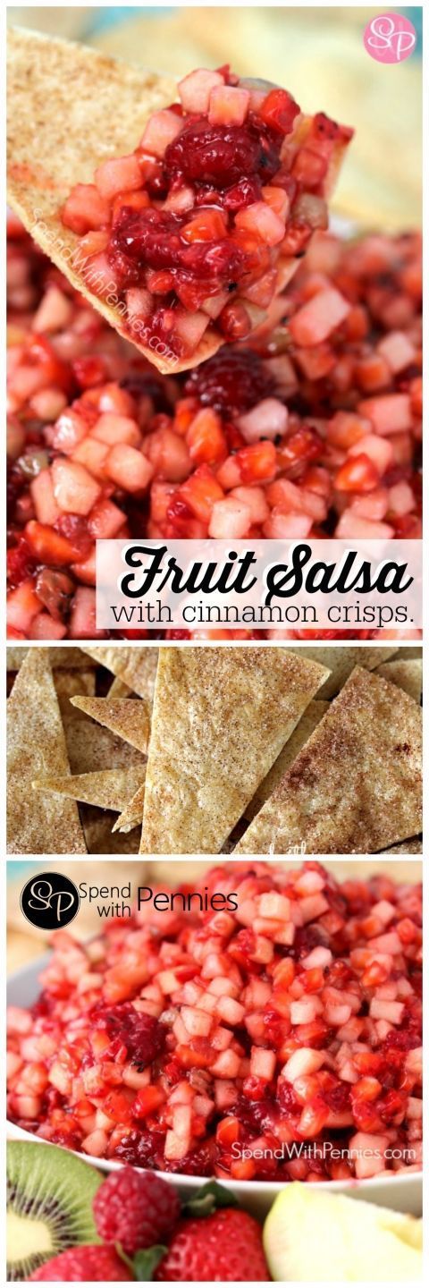 Easy and amazing, fresh fruit salsa with cinnamon crisps recipe. This homemade fruit salsa is so easy and very delicious. It will