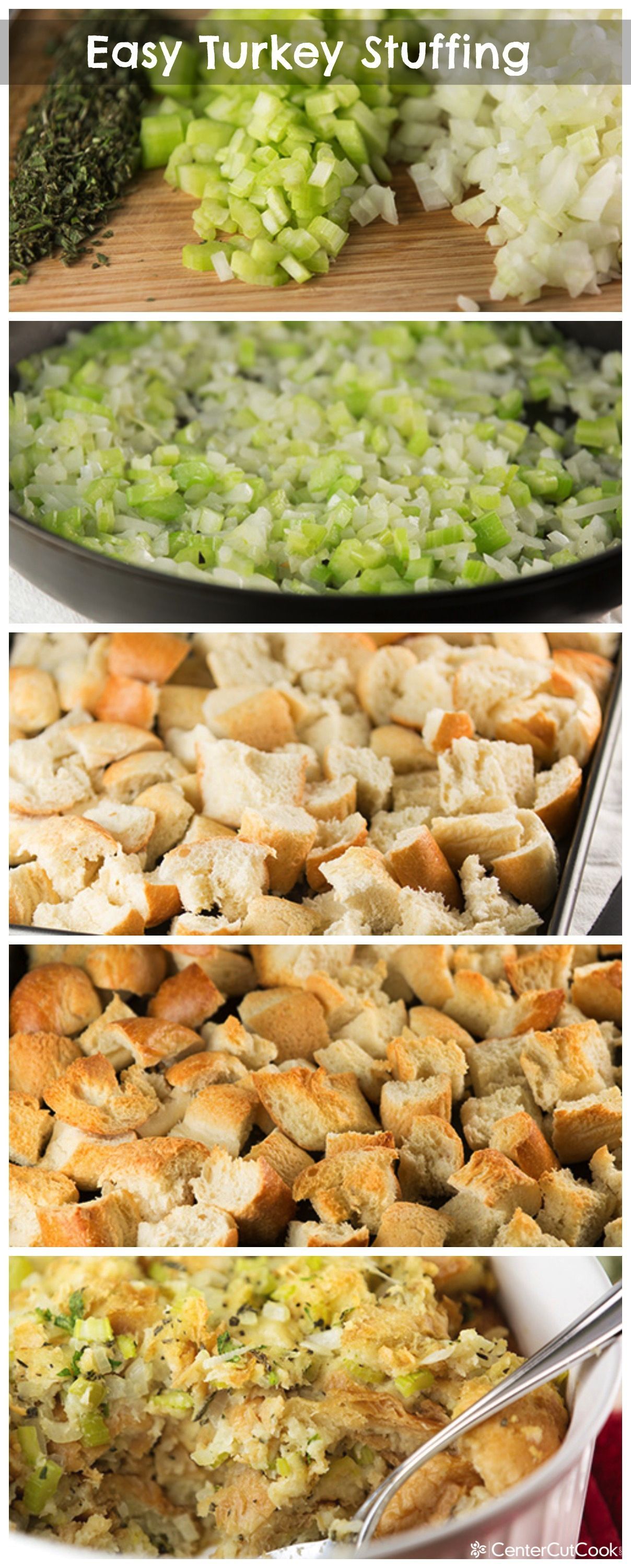 Easy Turkey Stuffing (or dressing, if you prefer) recipe that you will want on your table for Thanksgiving!