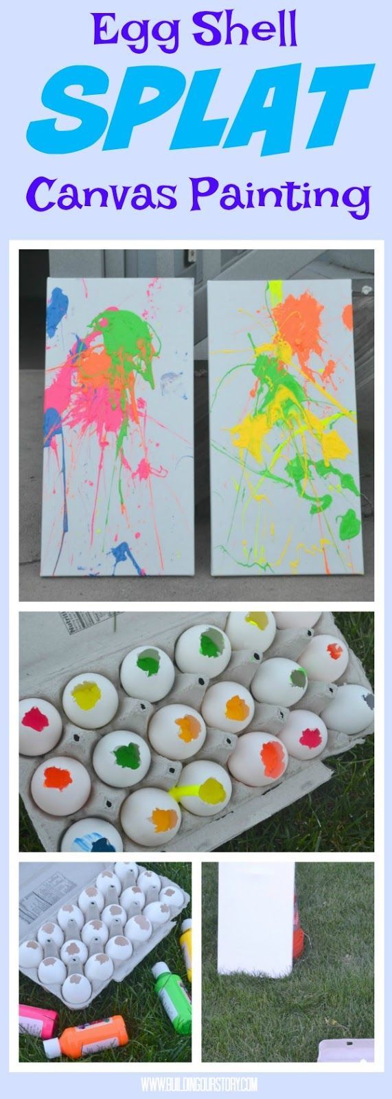 Egg Shell Splat Canvas Painting