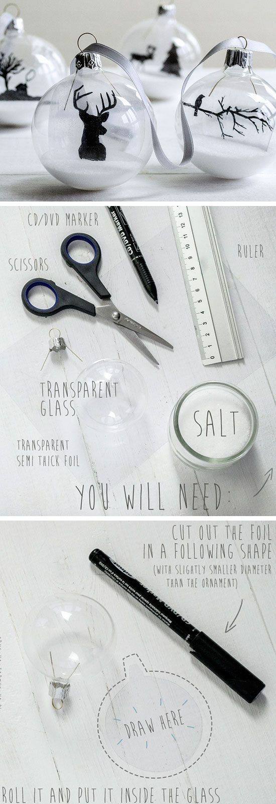 Elegant Transparent Ornaments | Click Pic for 20 DIY Christmas Tree Decorations to Make | Cheap Christmas Tree Decorating Ideas