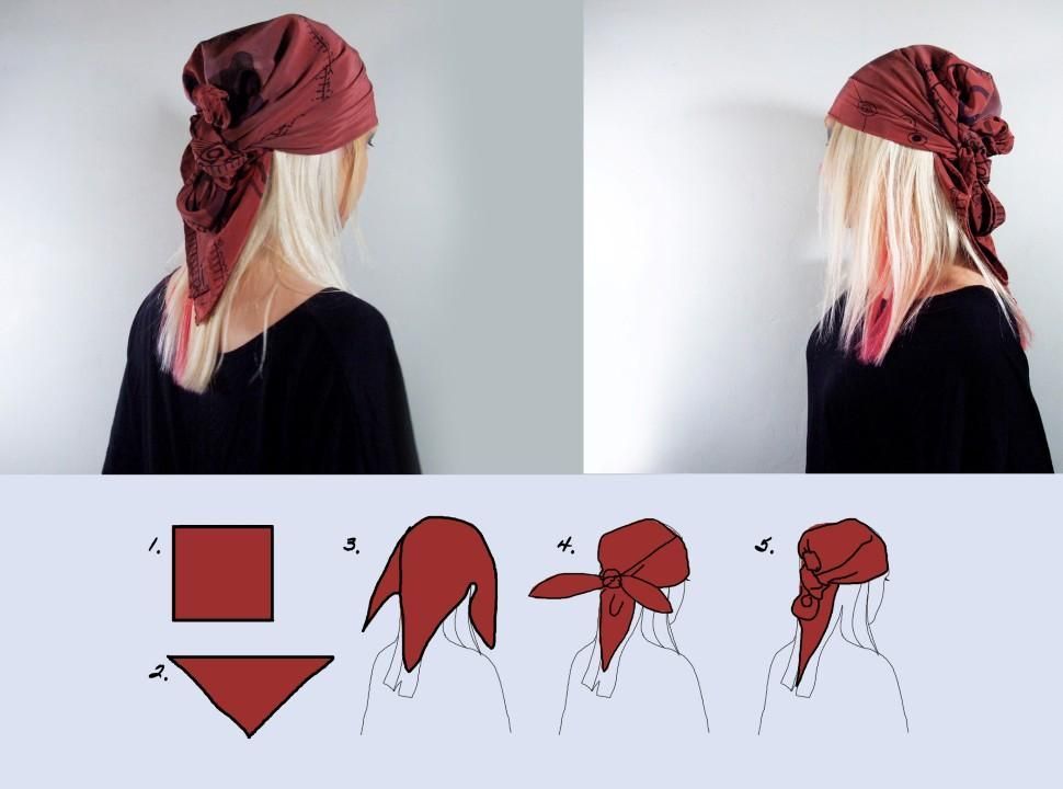 Fashion : Head scarf style 6 easy ways – PIRATE HAIR STYLE