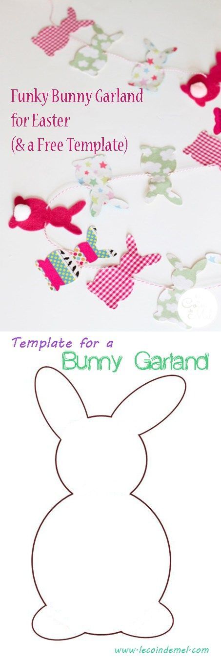 Funky Bunny Garland for Easter & Template