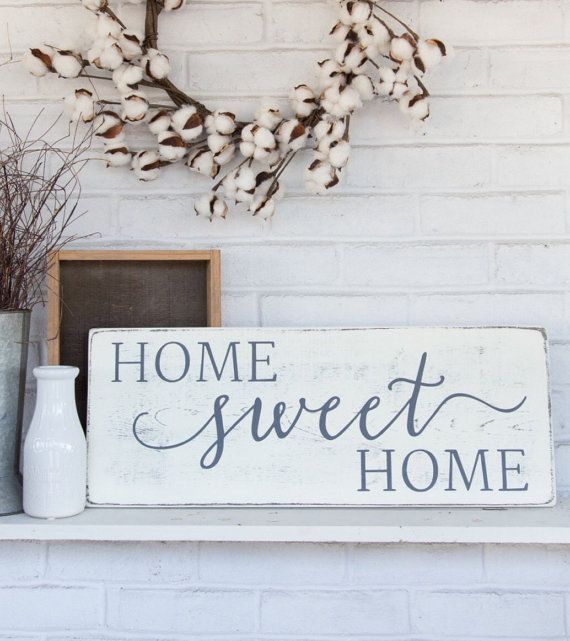 Home sweet home sign, rustic wood sign, rustic wall decor, house warming gift idea,