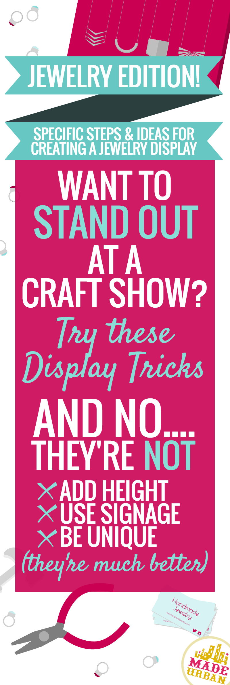 HOW TO DISPLAY JEWELRY AT A CRAFT FAIR – steps, ideas and examples on how to create an effective display for your handmade jewelry