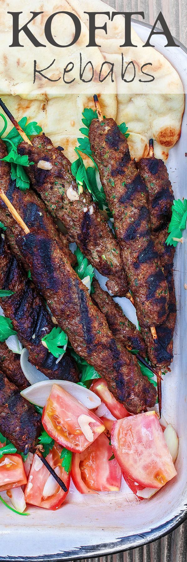 Kofta Kebab Recipe | The Mediterranean Dish. Authentic kofta kebabs with ground beef and lamb, garlic, onions, fresh parsley and