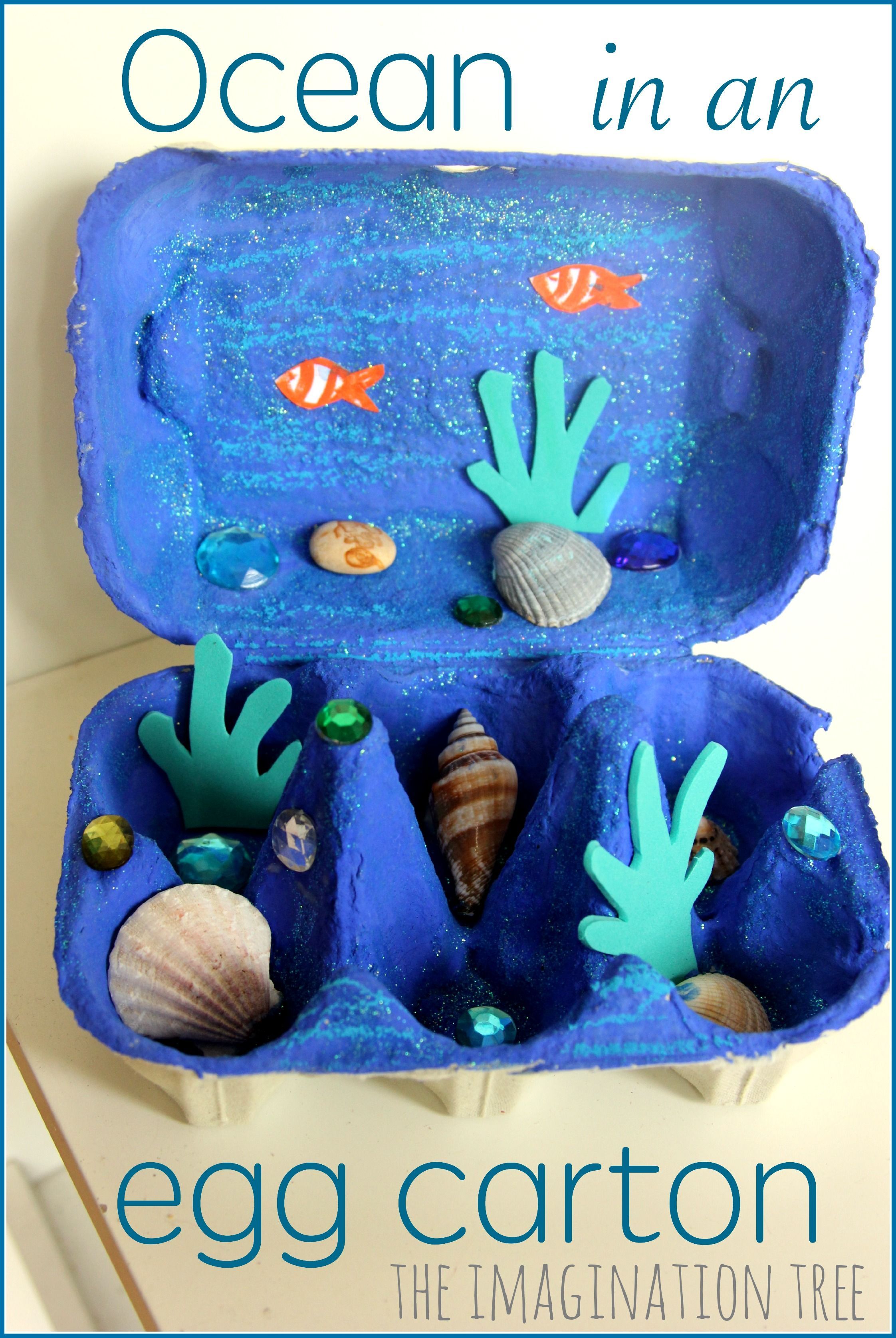 Learn about sea creatures this summer with this egg carton ocean craft! A fun way to display beach treasures and make a small