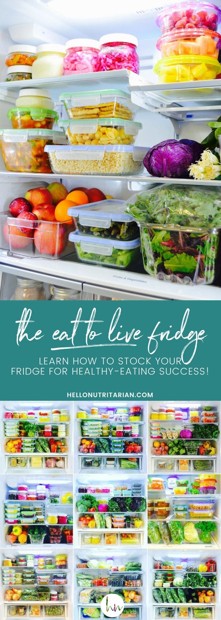 Learn how to organize your fridge for Dr. Fuhrman’s nutritarian eat to live plan!  Also, perfect if you’re starting any