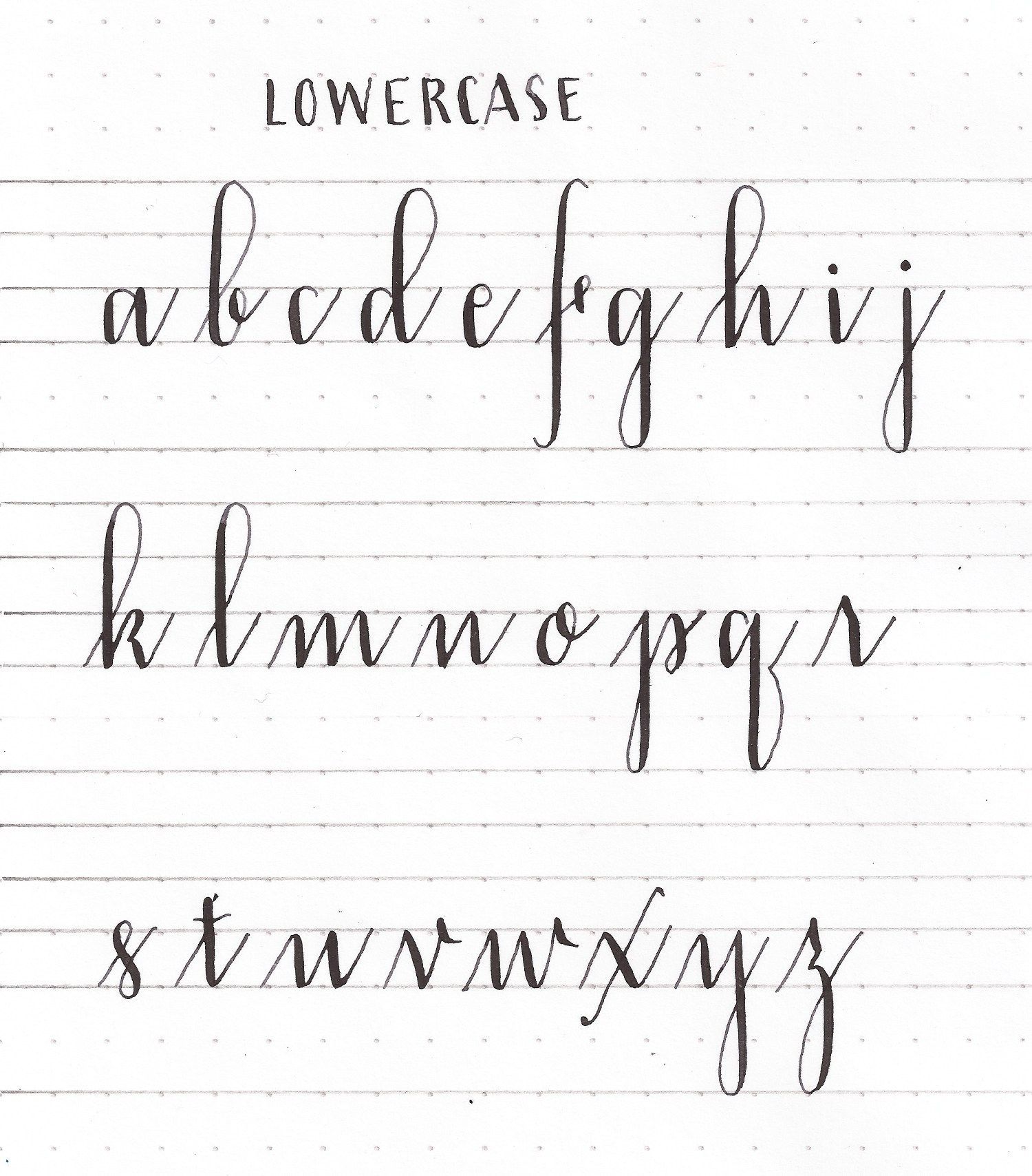 Learn lowercase alphabet | Modern Calligraphy Basics