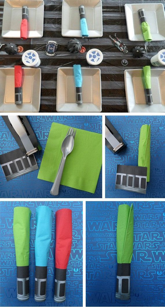 Lightsaber napkin in Crafts for babies, kids and adults parties  Mackenzie and Harry's wedding napkins...