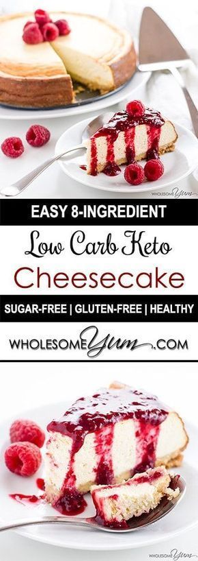 Low Carb Cheesecake (Keto, Gluten-free, Sugar-free) – This gluten-free, sugar-free, keto low carb cheesecake recipe is easy to