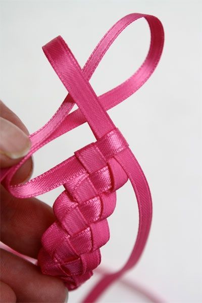 Ribbon braiding…OMG I used to braid palms like this for Easter! I had forgotten all about that until just now.