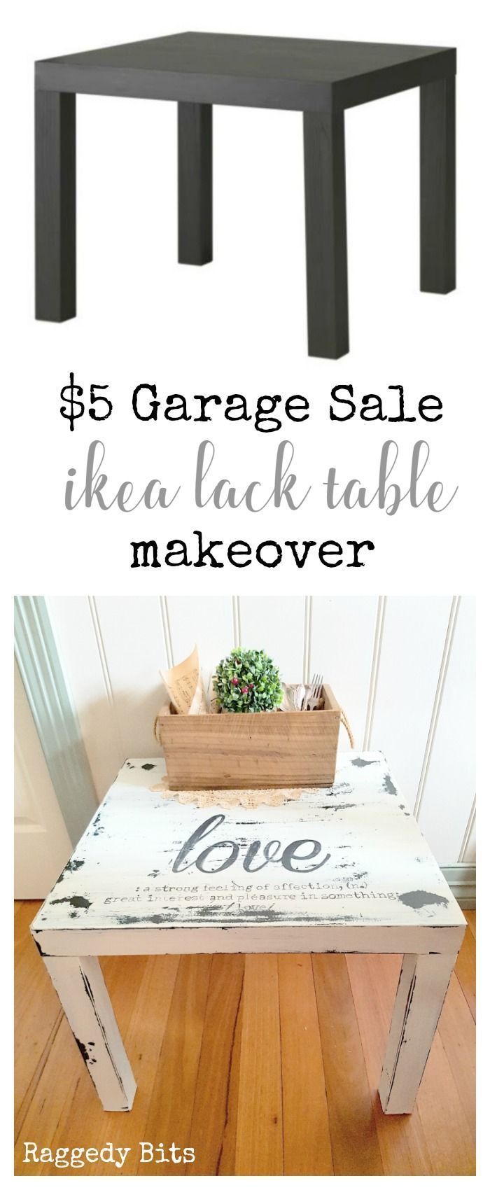 See how easy it is to turn a old ikea find at a garage sale into something that will add some farmhouse charm to your home | The