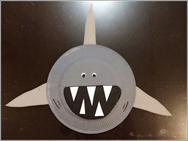 shark paper plate craft