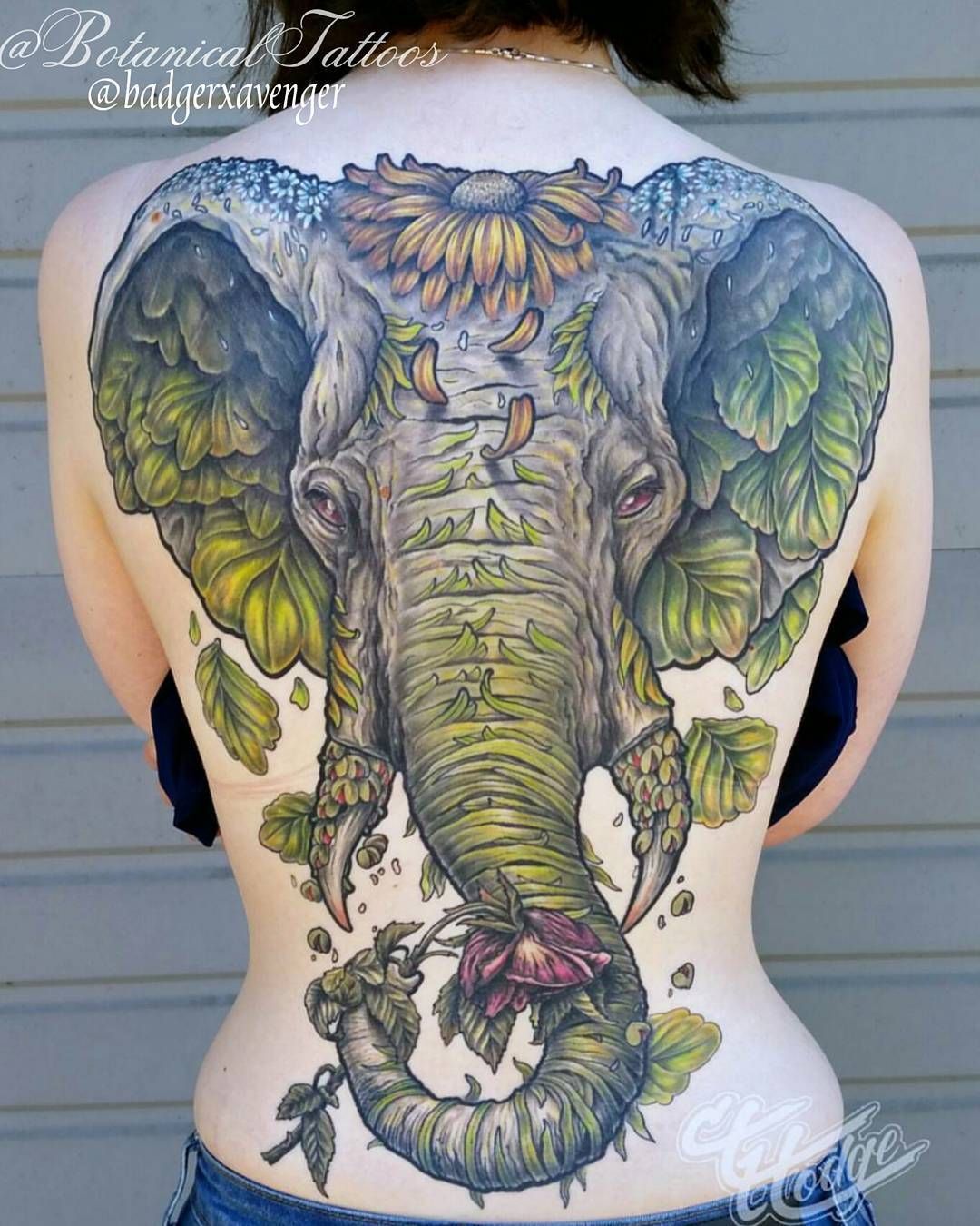 Stupendous elephant tattoo