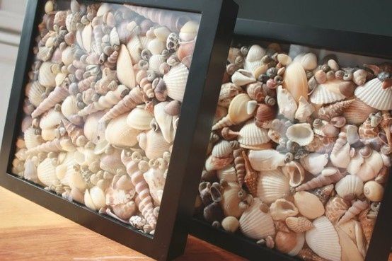 Super cute idea to do with honeymoon shells, shadow box. I’d only really use for the bathroom though.
