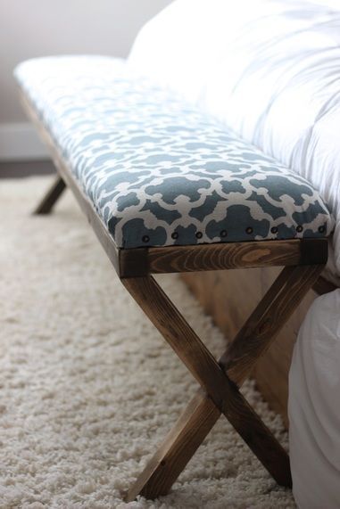 Super Easy DIY Upholstered Bench theruggedrooster.com