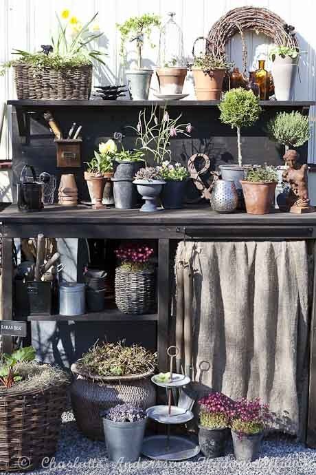 Take 5  Vintage Cottage Chic Upcycled Potting Benches for your Garden